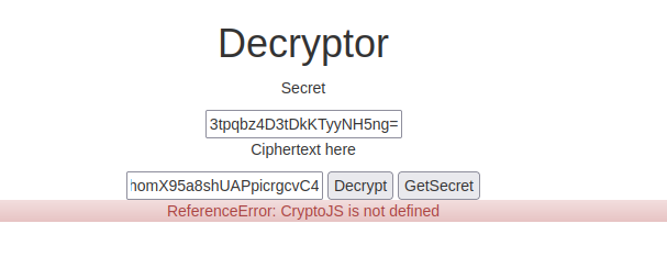 Crypto JS Is Not Defined