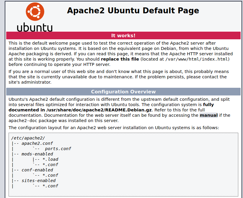 Default Apache Page