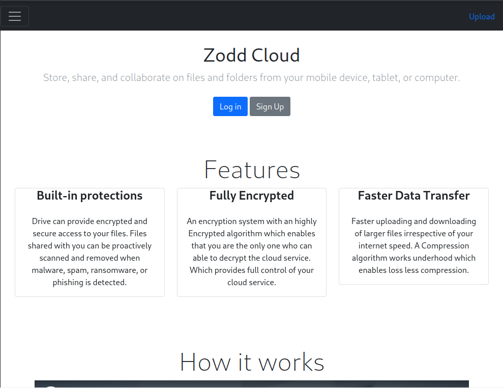 Zodd Cloud Website