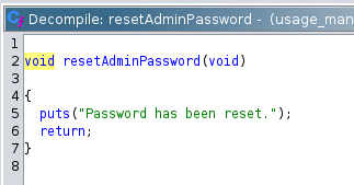 Reset Admin Password