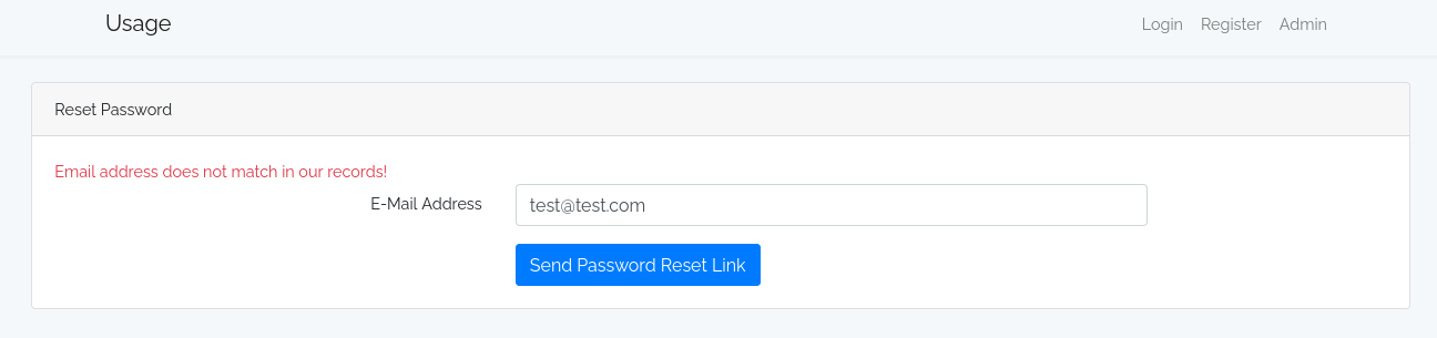 Reset Password