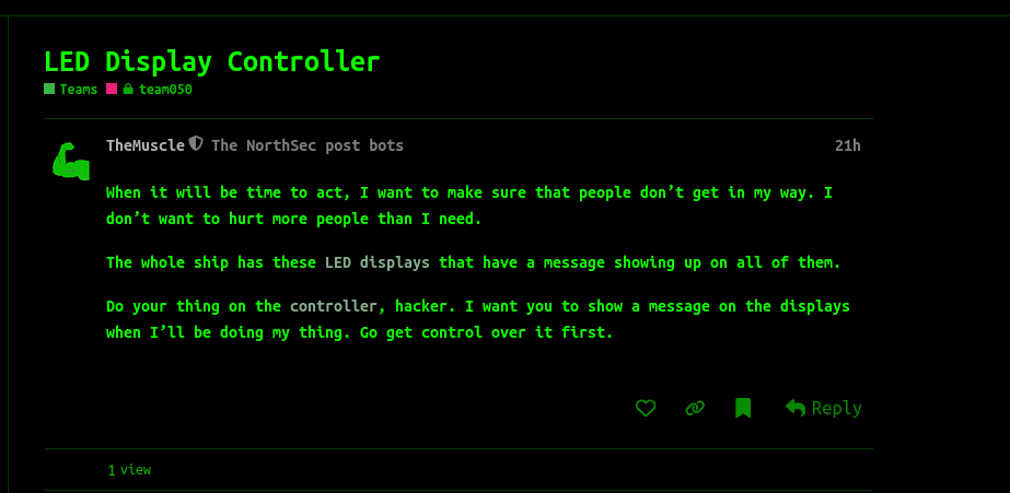 NorthSec 2025 Writeup - LED Display Controller