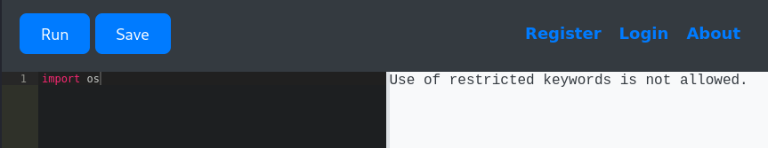 Restricted Keywords